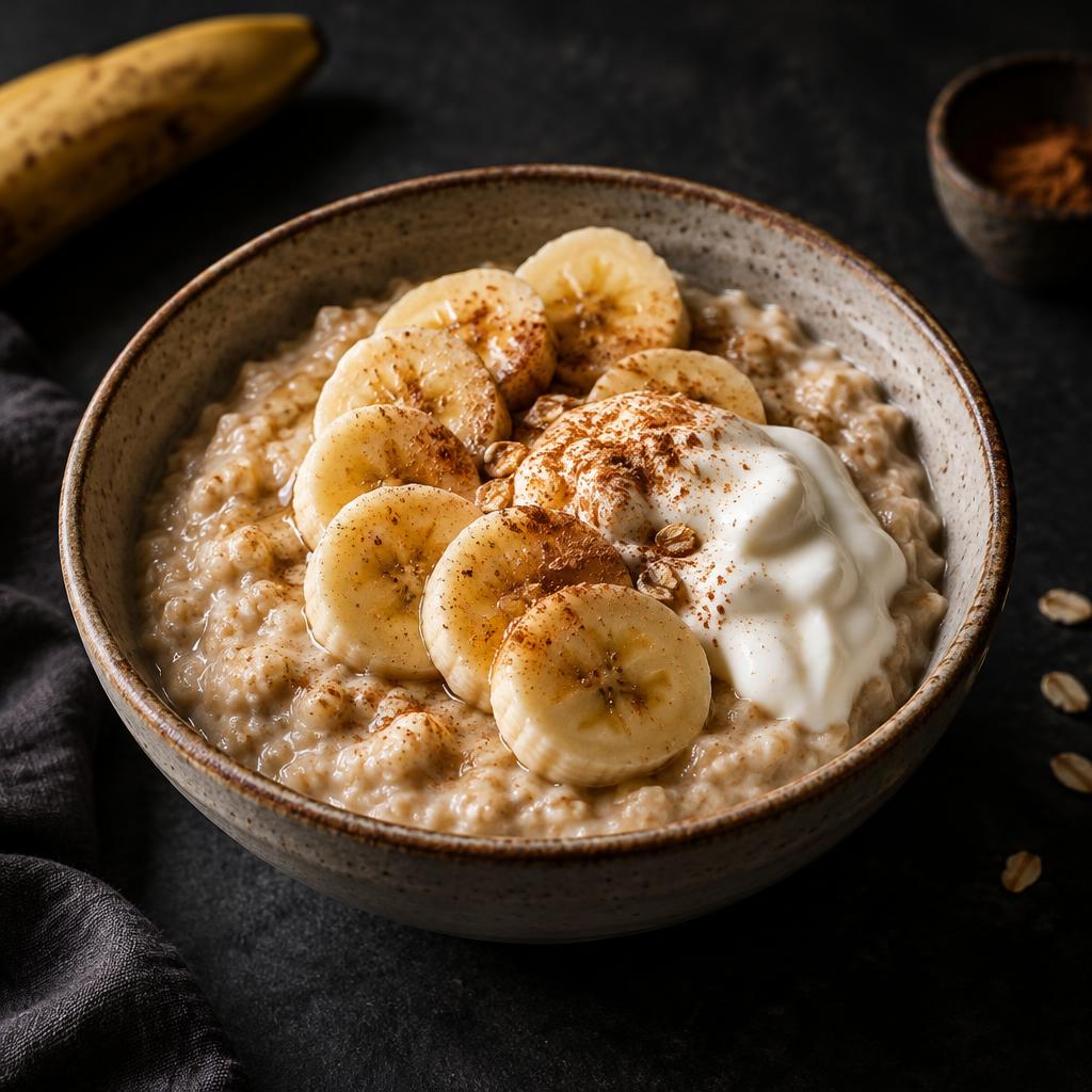 Banana, Oat & Yogurt Porridge