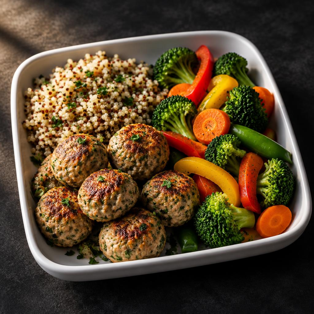 Turkey Meatballs, Quinoa & Vegetables